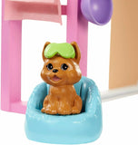 Barbie Face Mask Spa Day Playset with Blonde Barbie Doll, Puppy