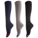 Women's 3 Pairs Attractive, Breathable, Lightweight, Moisture Wicking & Extra Soft  Knee High Cotton Boot Socks Size 6-9 AAT158212-3c2(Black, Grey, Navy)