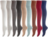 Women's 3 Pairs Thigh High Cotton Socks JM1025 Size 6-9