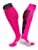 Lian LifeStyle Gorgeous Women's 1 2 Pair Long Athletic Football Soccer Socks Sport Tube Socks M XL0032-(Rose, RED)
