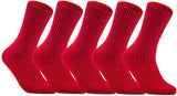 Lian LifeStyle Ultralight Men's 5 Pairs Breathable Wool Crew Socks Size 6-9