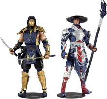 Load image into Gallery viewer, Toys Mortal Kombat Scorpion and Raiden 7&quot; Action Figure Multipack + Franco 18 inch Non-posable Boy Regular Fashion Doll, Pack of 2
