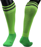 Lovely Annie Unisex Children 2 Pairs Knee High Sports Socks for Baseball/Soccer/Lacrosse 003 XS(Green)
