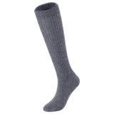 Lovely Annie Big Girl's & Women's 4 Pairs Knee High Wool Socks | Comfy, Cozy and Fancy Leg Warmer Stockings AFS05 Size 6-9(Black,Grey,Beige,Brown)