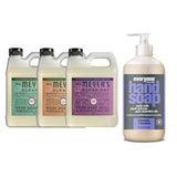 Liquid Hand Soap Refill, 1 Pack Basil, 1 Pack Geranium, 1 Pack Plum Berry, 33 OZ each include 1, 12.75 OZ Bottle of Hand Soap Lavender + Coconut