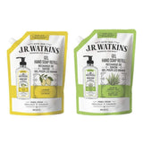 Liquid Hand Soap Refill Pouch, 1 Pack Lemon, 1 Pack Aloe & Green Tea, Scented Liquid Hand Wash for Bathroom or Kitchen, 34 fl oz