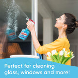 Glass and Window Cleaner Spray Bottle, Bottle Made from 100% Recycled Plastic, Original Blue, 23 fl oz Pack of 4