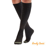 Lovely Annie 5 Pairs Cute Knee High Cotton Socks for Women. Cozy, Fluffy, and Fancy With a Wide Color And Size Range LA8212 Size 6-9 (Black)