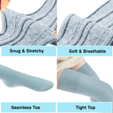 Meso Women's Big Girl's 4 Pairs Splendid Knee High Cotton Socks, Strong, Soft, Cozy, Stylish Suitable for Multiple Activities Size 6-9 M1025(Random)