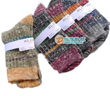 Meso Women's 5 Pairs Pack Combed Cotton Mixed Crew Socks Size 7-9(5 Color)