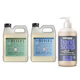 Liquid Hand Soap Refill, 1 Pack Basil, 1 Pack Rain water, 33 OZ each include 1, 12.75 OZ Bottle of Hand Soap Lavender + Coconut