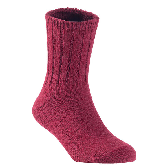 2 Pairs Children's Durable, Stretchable, Thick & Warm Wool Crew Socks. Perfect as Winter Snow Sock and All Seasons FS01 Size 2Y-4Y(Wine)