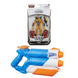 Venom 6-inch Collectible Action Figure Toy Phage Premium Design and 1 Accessory+ Super Soaker Twin Tide, Pack of 2