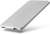 Lian LifeStyle Exceptional Portable Phone Charger w/Dual USB Output - 5000 mAh Ultra High Capacity Power Bank, High-Speed Charging for iPhone, iPad, Samsung & Other Cell Phones - Y5 Silver