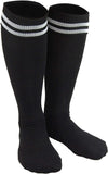 Lian LifeStyle Adult's 2 Pairs Knee High Sports Socks Striped Size 6-9