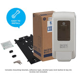 Pacific Blue Ultra Wall-Mounted Manual Dispenser for Foaming Hand Soap and Hand Sanitizer by GP PRO (Georgia-Pacific), White, 53058, 11.5” W x 5.6” D by 4.4” H