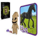 Nightmare Before Christmas - Oogie Boogie Collectible Figure + Horse Club Animal Figurine Horse Toys for Girls and Boys, Pack of 2