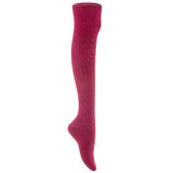 Lovely Annie Big Girl's 4 Pairs Over Knee High Thigh High Thigh High Cotton Socks Size L/XL