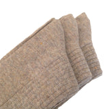 3 Pairs High Performance, Breathable, Lightweight Men's Wool Crew Socks as Hiking Socks & Running Socks Size 6-9 Solid Beige