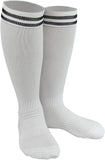 Lian LifeStyle Adult's 2 Pairs Knee High Sports Socks Striped Size 6-9