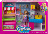 Barbie Chelsea Can Be Snack Stand Playset with Blonde Chelsea Doll (6-in), 15+ Pieces: Snack Stand, Register, Food Items, Shopping Basket & More, Great Gift for Ages 3 Years Old & Up