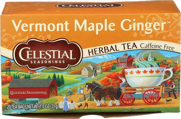 Vermont Maple Ginger Tea, Single Box 2-Packs
