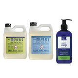Mrs. Meyers Clean Day Liquid Hand Soap Refill, 1 Pack Lemon Verbena, 1 Pack Rain water, 33 OZ each include 1 12 OZ Bottle of Hand Soap Peppermint & Tea Tree