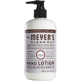 Mrs. Meyers Clean Day Hand Lotion, 1 Pack Basil, 1 Pack Lavender, 1 Pack Geranium, 1 Pack Lavender, 1 Pack Rainwater, 12 OZ each
