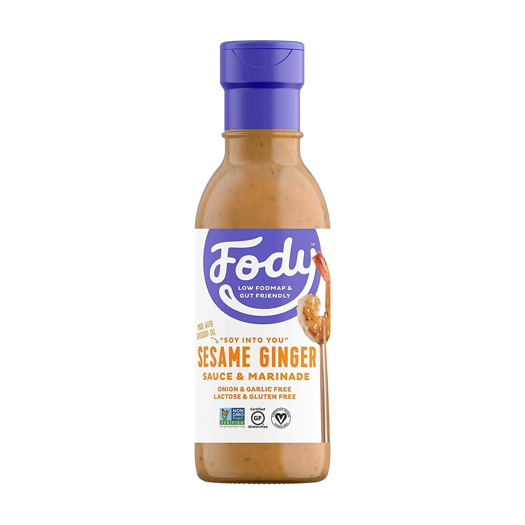 Vegan Sesame Ginger Sauce Marinade Pack | Avocado Oil | Low FODMAP Certified | Gut Friendly No Onion No Garlic No MSG | IBS Friendly | Gluten Free Lactose Free, 4-Packs