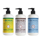Mrs. Meyers Clean Day Hand Lotion, 1 Pack Honeysuckle, 1 Pack Lavender, 1 Pack Rainwater, 12 OZ each