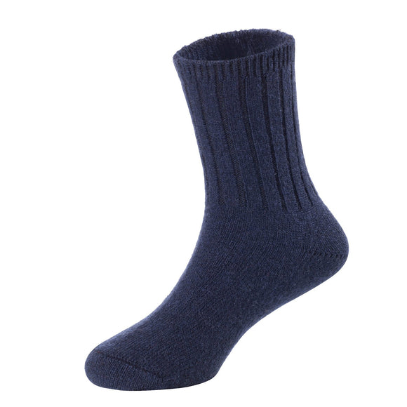 2 Pairs Children's Durable, Stretchable, Thick & Warm Wool Crew Socks. Perfect as Winter Snow Sock and All Seasons FS01 Size 4Y-6Y(Navy)