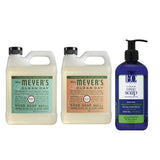 Mrs. Meyers Clean Day Liquid Hand Soap Refill, 1 Pack Basil, 1 Pack Geranium, 33 OZ each include 1 12 OZ Bottle of Hand Soap Peppermint & Tea Tree