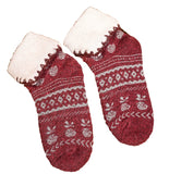 Meso Big Girl's Women's 2 Pairs Fuzzy, Moisture Wicking, Comfortable Angora Wool Crew Socks for Casual Wear Diamond Size 7-9 (Wine)