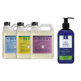 Liquid Hand Soap Refill, 1 Pack Rain water, 1 Pack Honey Suckle, 1 Pack Plum Berry, 33 OZ each include 1, 12 OZ Bottle of Hand Soap Peppermint & Tea Tree