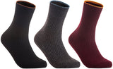 Lian LifeStyle Women's 3 Pairs Cute & Comfortable Wool Crew Socks Size 6-9 HR1612