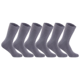 Men's 3 Pairs High Performance Wool Crew Socks, Moisture Wicking, Perfect for Athletic Biking on Winter & Cold Weather LK0602 Size 6-9 (Grey)