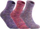 Lian LifeStyle Women's 3 Pairs Attractive Cotton Crew Socks HR158062 Size 6-9