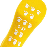 Lian LifeStyle Unisex Children 4 Pairs Pack Non Slip Pure Cotton Socks 4 Colors