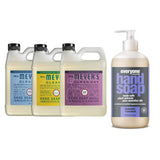 Liquid Hand Soap Refill, 1 Pack Rain water, 1 Pack Honey Suckle, 1 Pack Plum Berry, 33 OZ each include 1, 12.75 OZ Bottle of Hand Soap Lavender + Coconut