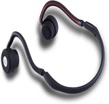 Lian LifeStyle Premium Bone Conduction Headphones Lightweight & Waterproof w/ Mic & Bluetooth. Wireless Over Ear Headset for Adults and Kids, suitable for Sports, Gaming, Office or Travel (Black Red)