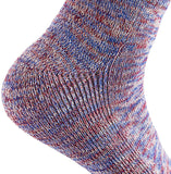 Lian LifeStyle Big Girl's Women's 3 Pairs Cotton Crew Socks Casual Striped Size 6-9 HR158062