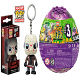 Keychain: Horror - Jason Voorhees Toy Figure+ Mega Construx Breakout Beasts Goldengrowl, Pack of 2