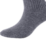 Lovely Annie Big Girl's & Women's 4 Pairs Knee High Wool Socks | Comfy, Cozy and Fancy Leg Warmer Stockings AFS05 Size L/XL(Grey)