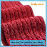 Lovely Annie Women's 4 Pairs Knee High Thigh High Cotton Socks A1024 Size 6-9