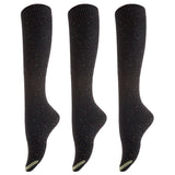 Women's 3 Pairs Attractive, Breathable, Lightweight, Moisture Wicking & Extra Soft  Knee High Cotton Boot Socks Size 6-9 AAT158212-1c1(Black)
