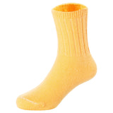 4 Pairs Children's Comfy, Durable, Stretchable, Thick & Warm Wool Crew Socks. Perfect as Winter Snow Sock and All Seasons FS01 Size 2Y-4Y(Yellow)