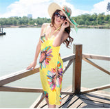 Lian LifeStyle Women's Sexy Bikini Swimsuit Swimwear Cover Up Beach Dress