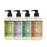 Mrs. Meyers Clean Day Liquid Hand Soap, 1 Pack Lemon Verbena, 1 Pack Lavender, 1 Pack Basil, 1 Pack Geranium, 12.50 OZ each