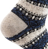 Lian LifeStyle Men's 5 Pair Pack Wool Soft Folk Design Fashion Socks Diamond Size 7-9