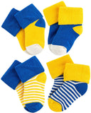 Lian LifeStyle Cute Baby Boy's 4 PairsCotton Crew Socks Comfortable, fancy and Healthy ZM04 Size XS/S/M 0Y-2Y